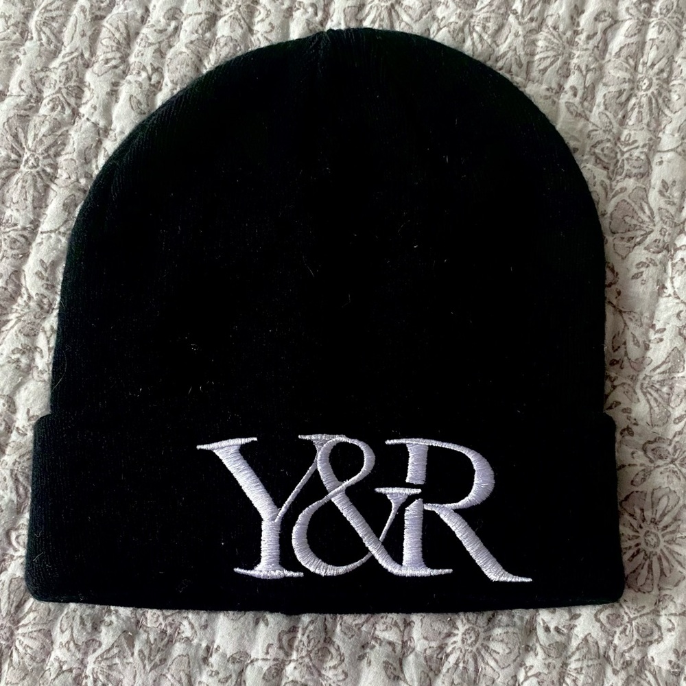 Never worn Y&R black beanie hat